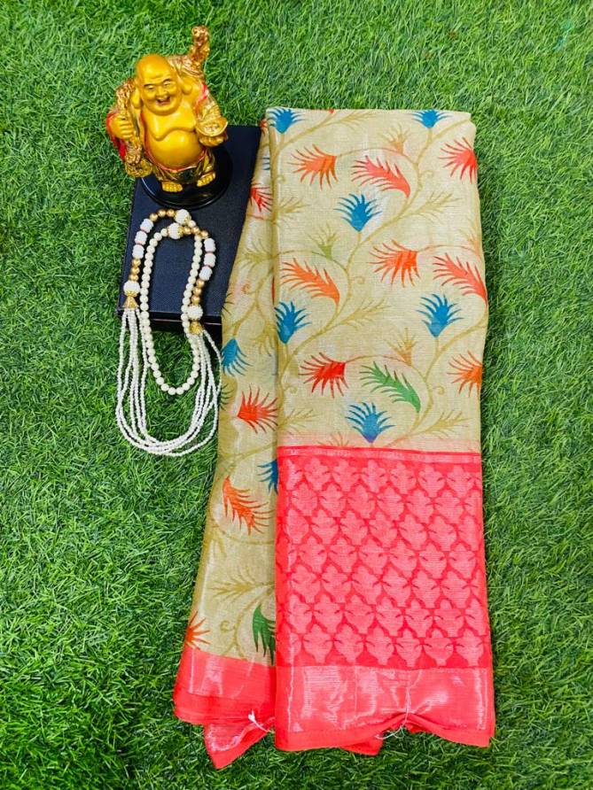 Monalisha 46 Chiffon Brasso Printed Fancy Ethnic Wear Saree Collection